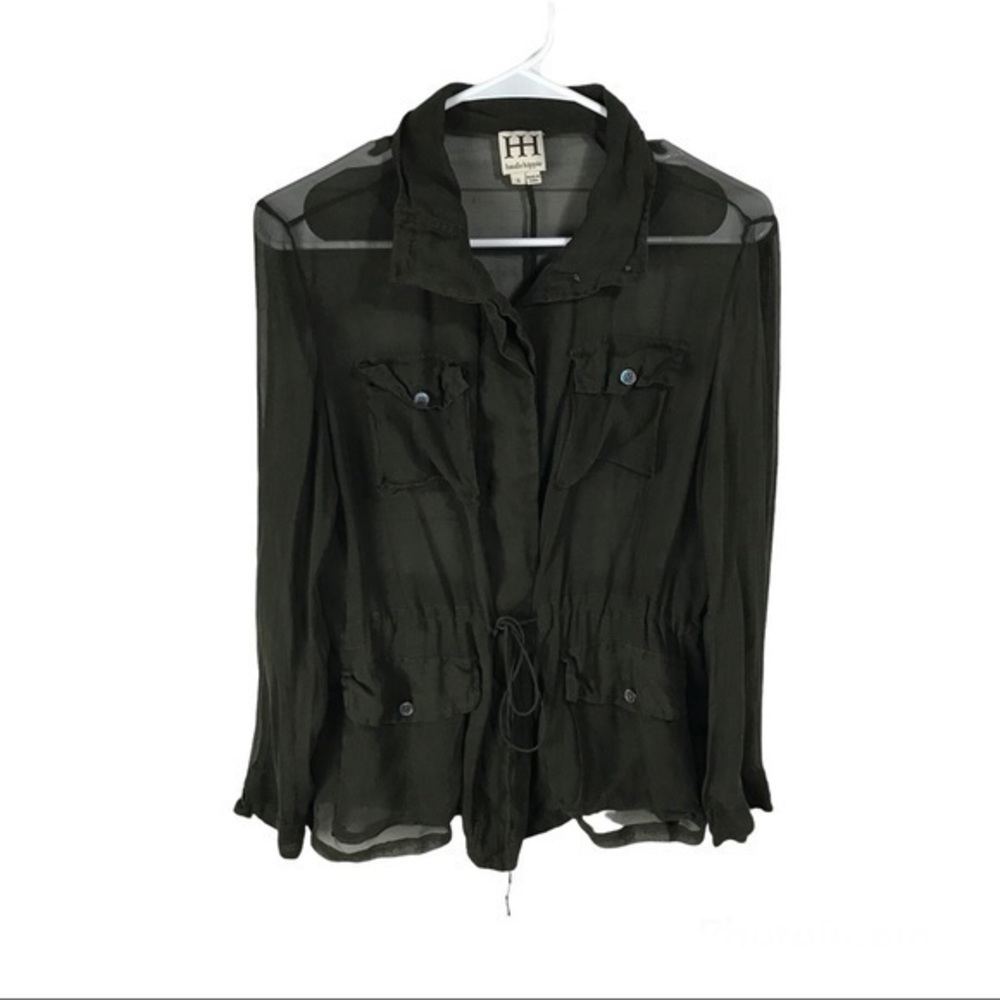 Haute Hippie - Green Safari sheer jacket size Small